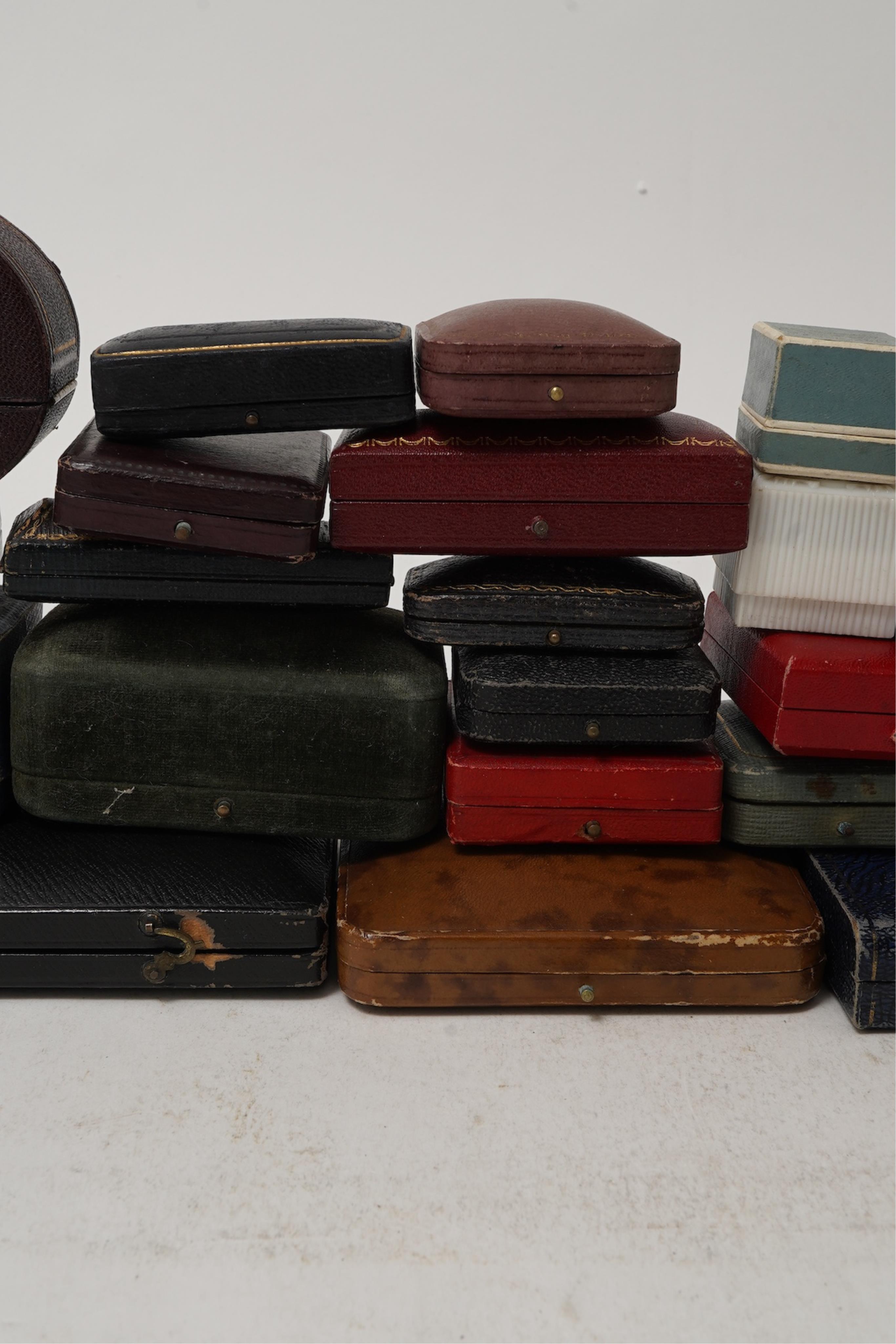 A group of twenty four vintage jewellery cases